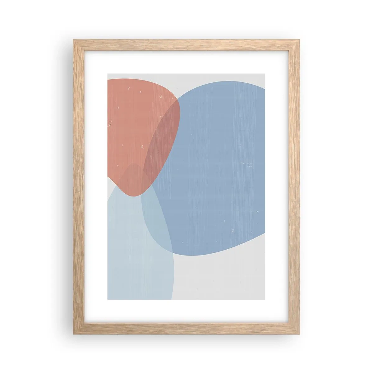 Poster in light oak frame - Pastel Relations - 30x40 cm
