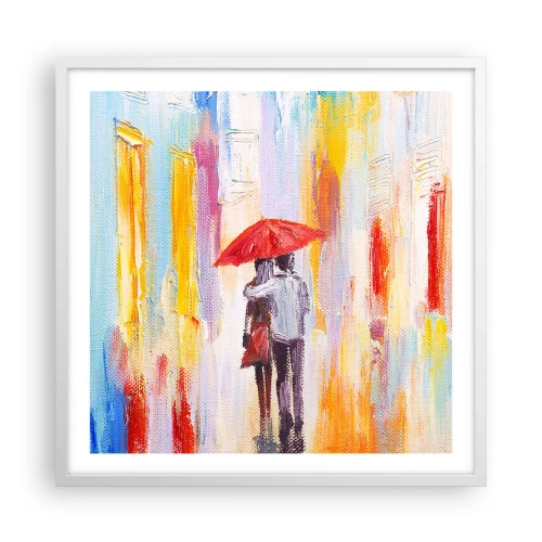 Poster in white frmae - Let It rain - 60x60 cm