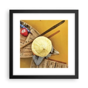 Poster in black frame - Life on a Yellow River - 30x30 cm
