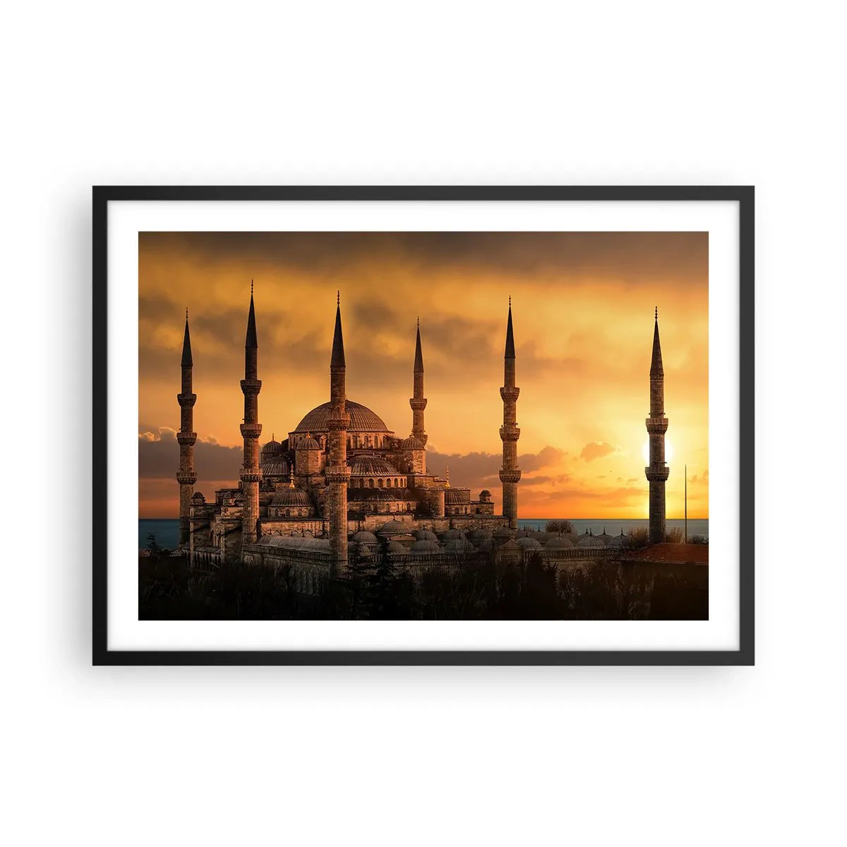 Poster in black frame - God Is Great - 70x50 cm