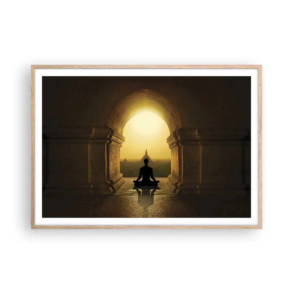 Poster in light oak frame - Full Harmony - 100x70 cm