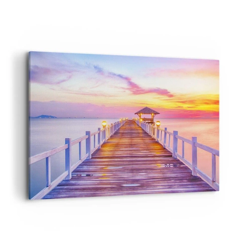 Canvas picture - Lilac and Gold Silence of an Evening - 100x70 cm