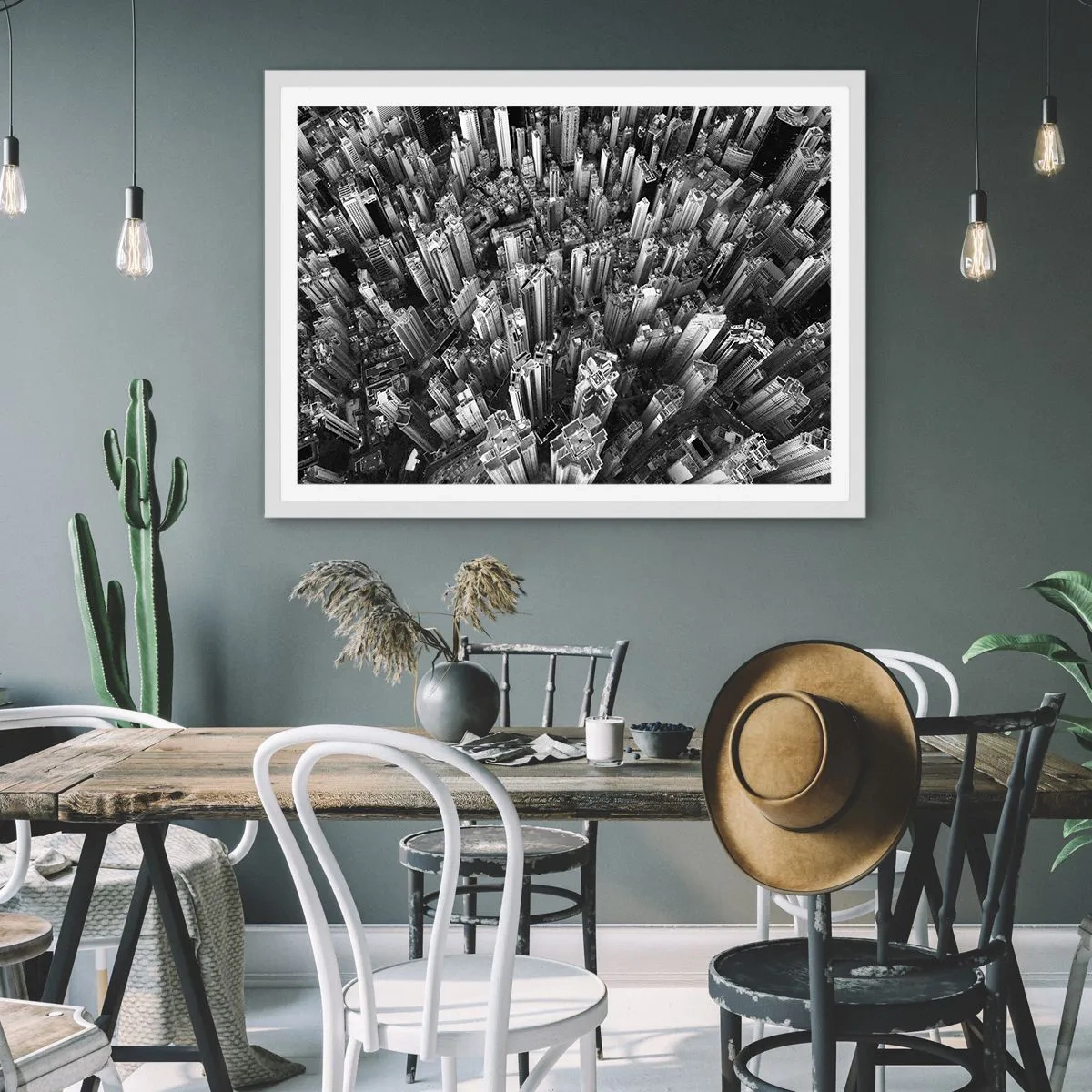 Poster in white frmae - Higher and Higher - 70x50 cm