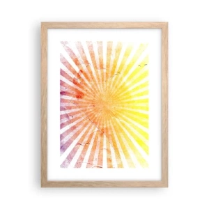 Poster in light oak frame - Sunrises and Sunsets - 30x40 cm