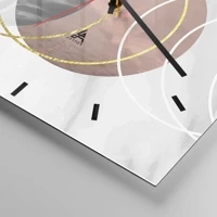 Clock face with lines