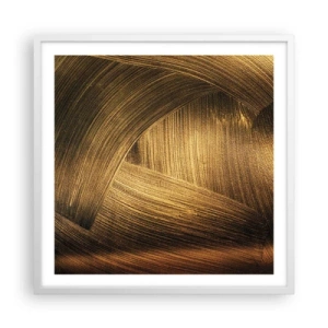 Poster in white frmae - In a Golden Labirynth - 60x60 cm