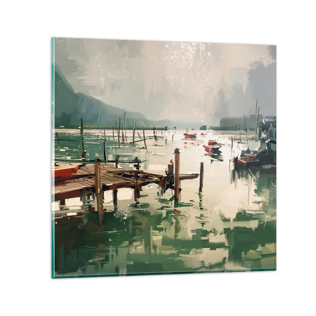 Glass picture - Coated in Melted Moon - 60x60 cm