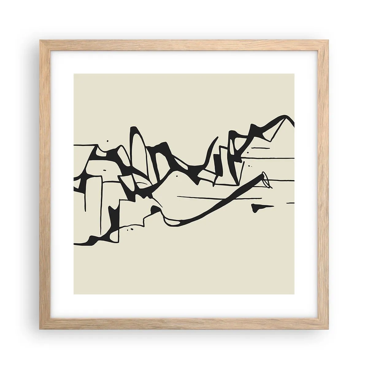 Poster in light oak frame - Maybe Landscape - 40x40 cm