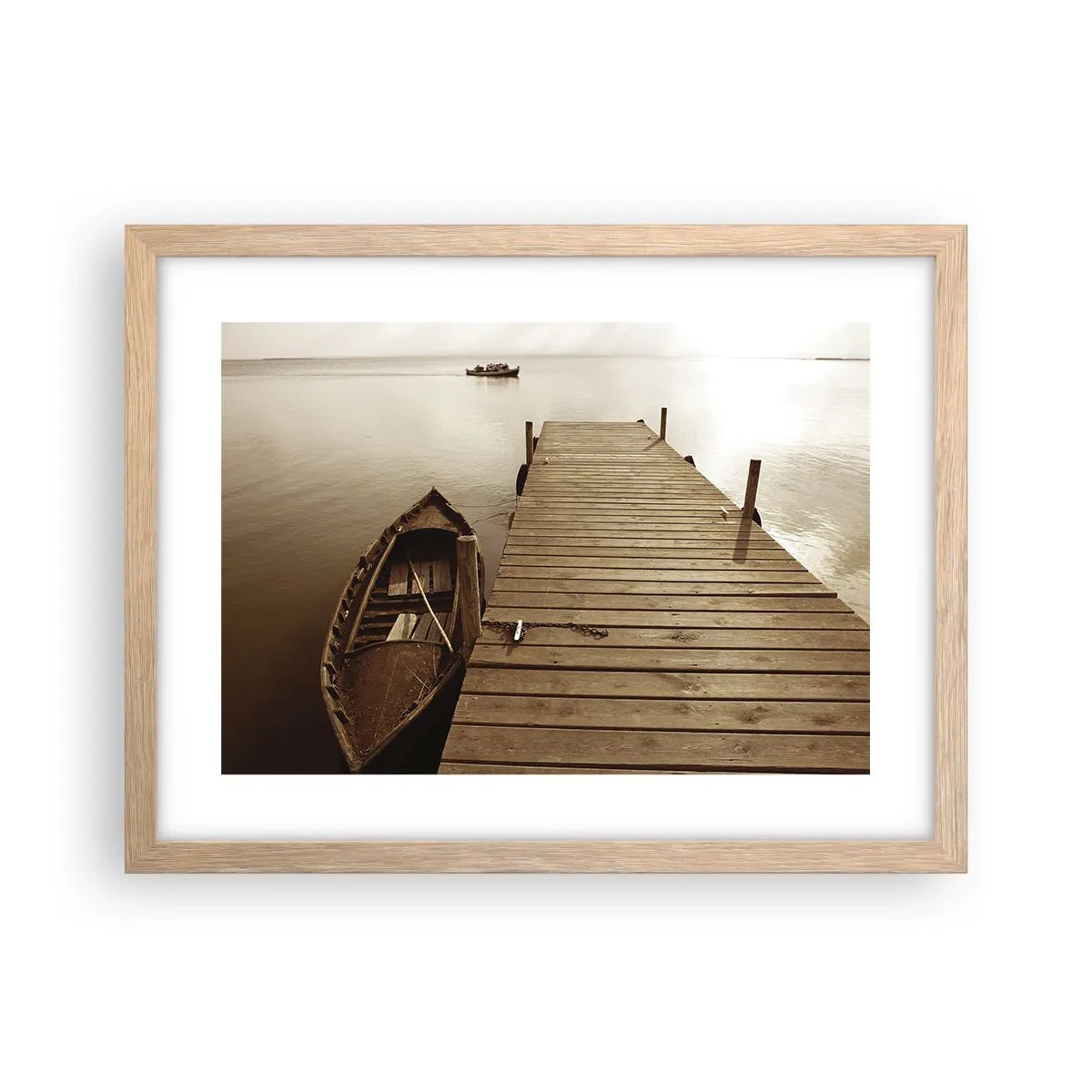 Poster in light oak frame - Great Calm - 40x30 cm