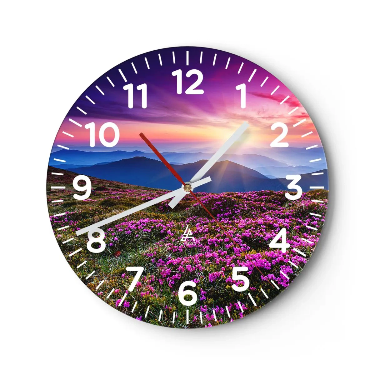 Wall clock - Clock on glass - Smells Strongly of Herbs - 30x30 cm