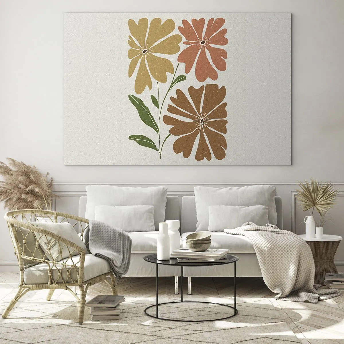Glass picture - Nature and Geometry - 100x70 cm