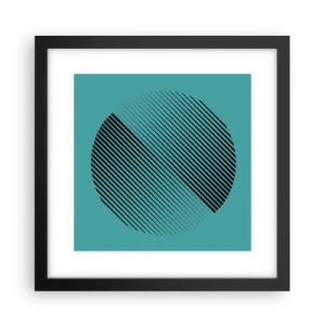 Poster in black frame - Circle - Geometrical Variation - 30x30 cm