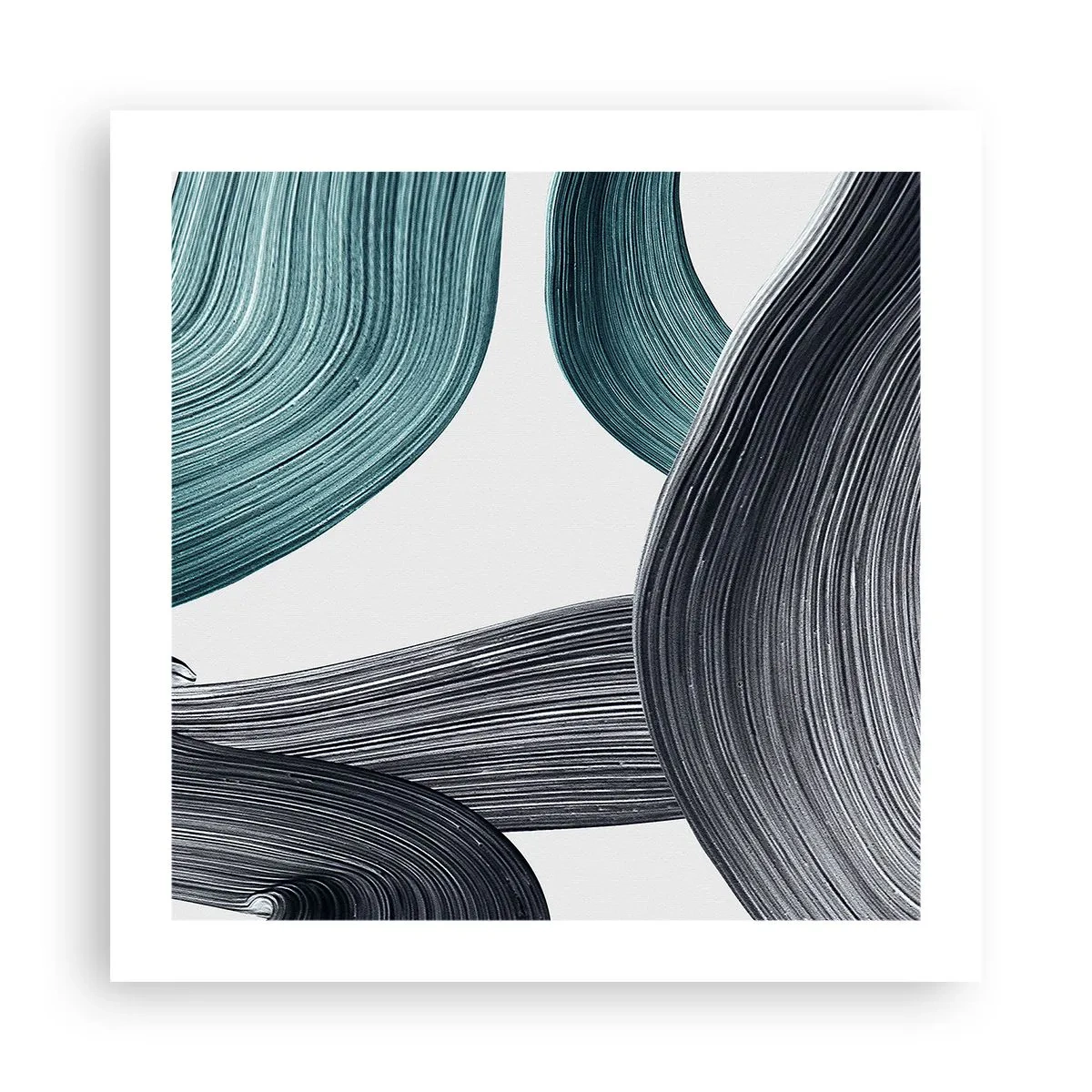 Poster - Emerald and Black Trails - 50x50 cm