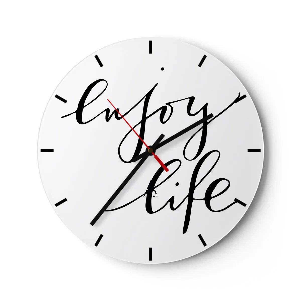Wall clock - Clock on glass - Nothing to Add… - 40x40 cm