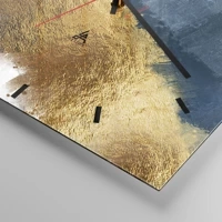 Clock face with lines