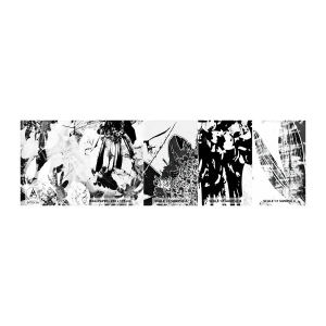 Photo Wallpaper Sample Self-Adhesive Deluxe Sticker - Autumn in a Negative - Abstraction, Flowers, Graphics - 100x30 cm