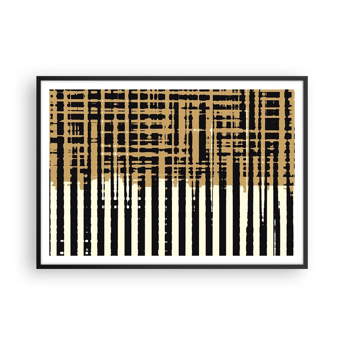 Poster in black frame - Architectural Abstract - 100x70 cm