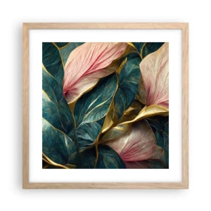 Poster in light oak frame - Natural Elegance and Style - 40x40 cm