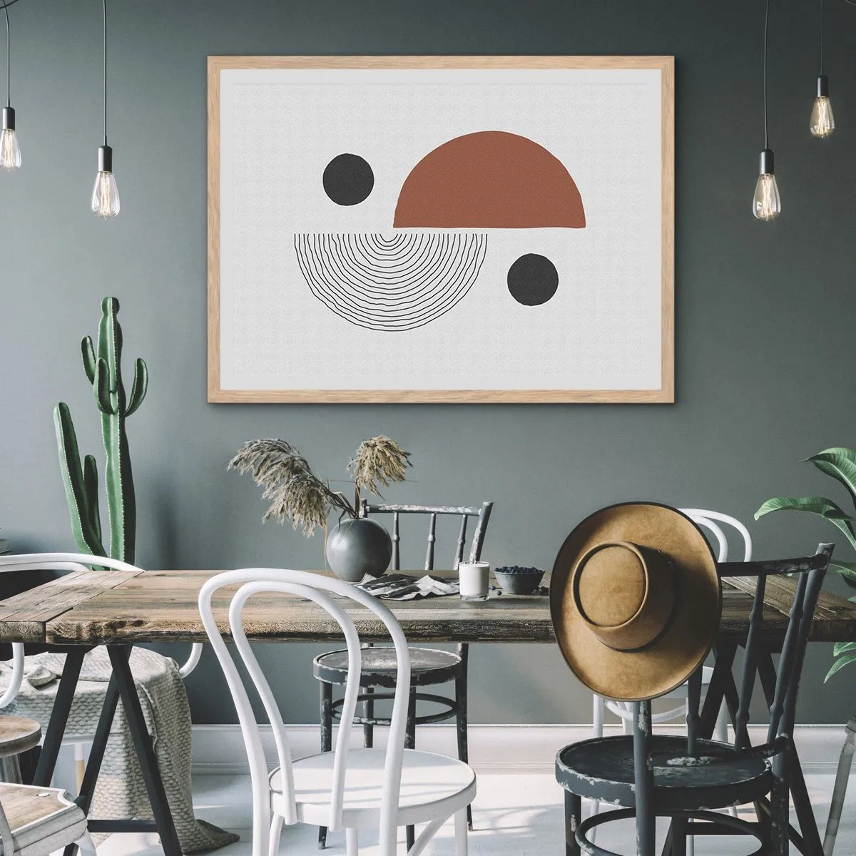 Poster in light oak frame - Perfection of a Wheel - 100x70 cm