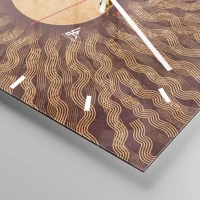 Clock face with lines