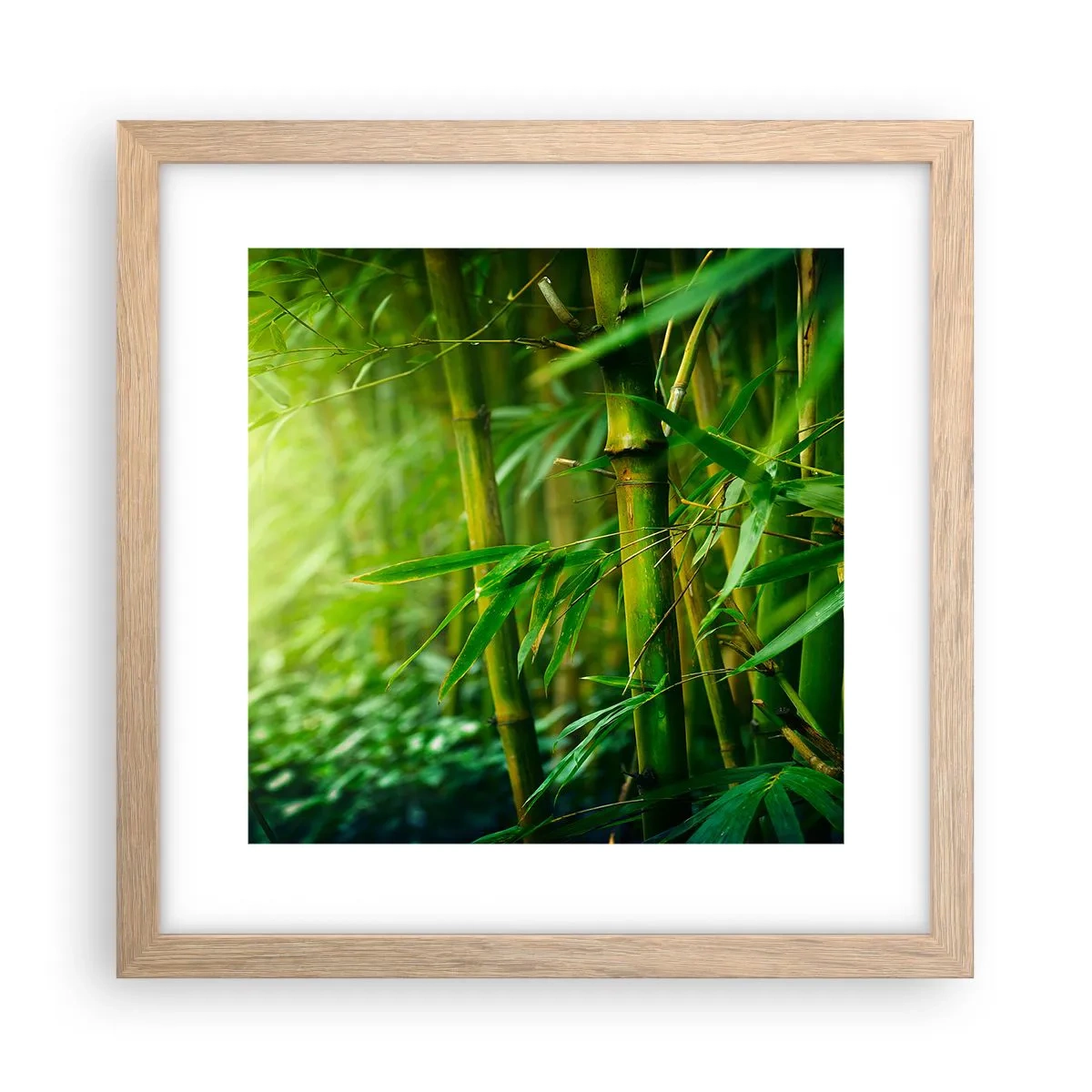 Poster in light oak frame - Getting to Know the Green - 30x30 cm