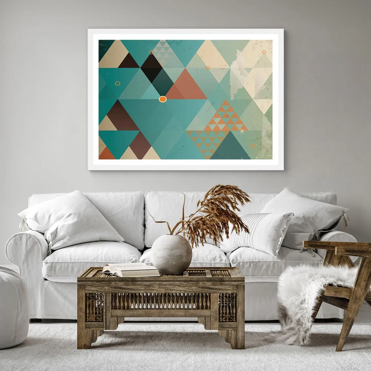 Poster in white frmae - Unity in Multitude, Multitude of Unity - 40x40 cm