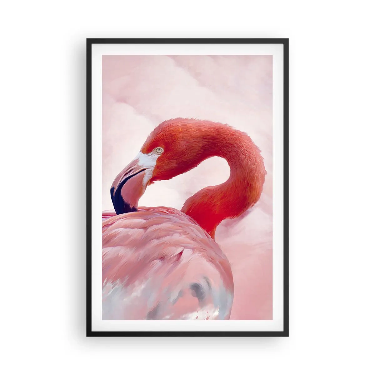 Poster in black frame - Bird Look - 61x91 cm