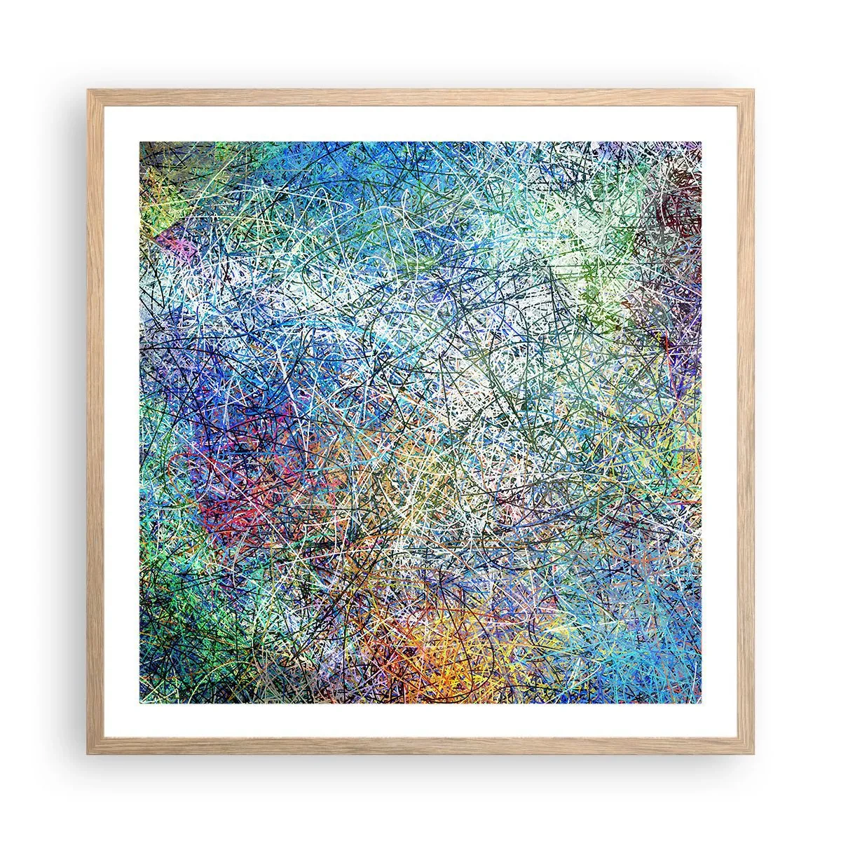 Poster in light oak frame - It's Not So Simple - 60x60 cm
