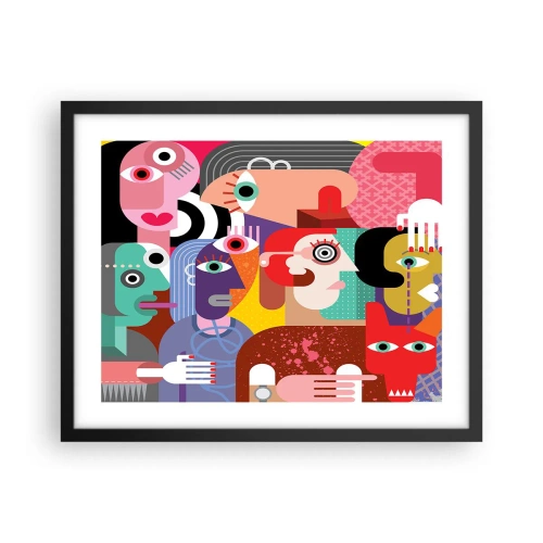 Poster in black frame - Picasso Sent Us - 50x40 cm