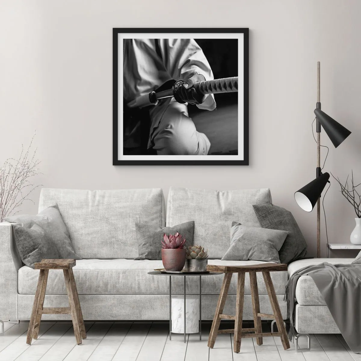 Poster in black frame - Warrior's Soul - 60x60 cm