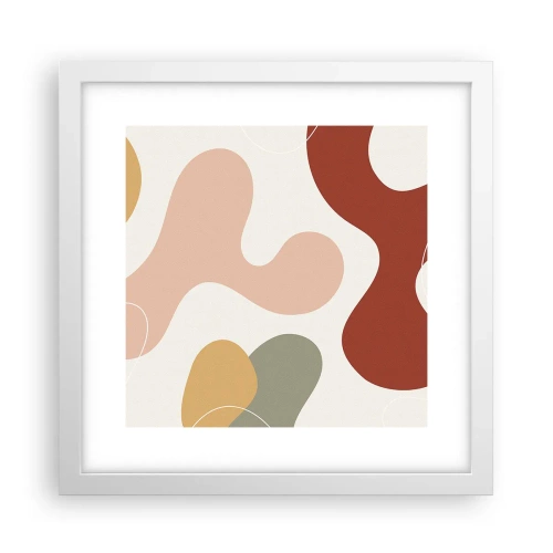 Poster in white frmae - Doodles - 30x30 cm