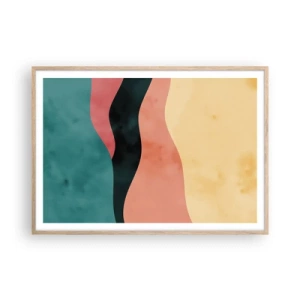 Poster in light oak frame - Compatible Incompability - 100x70 cm