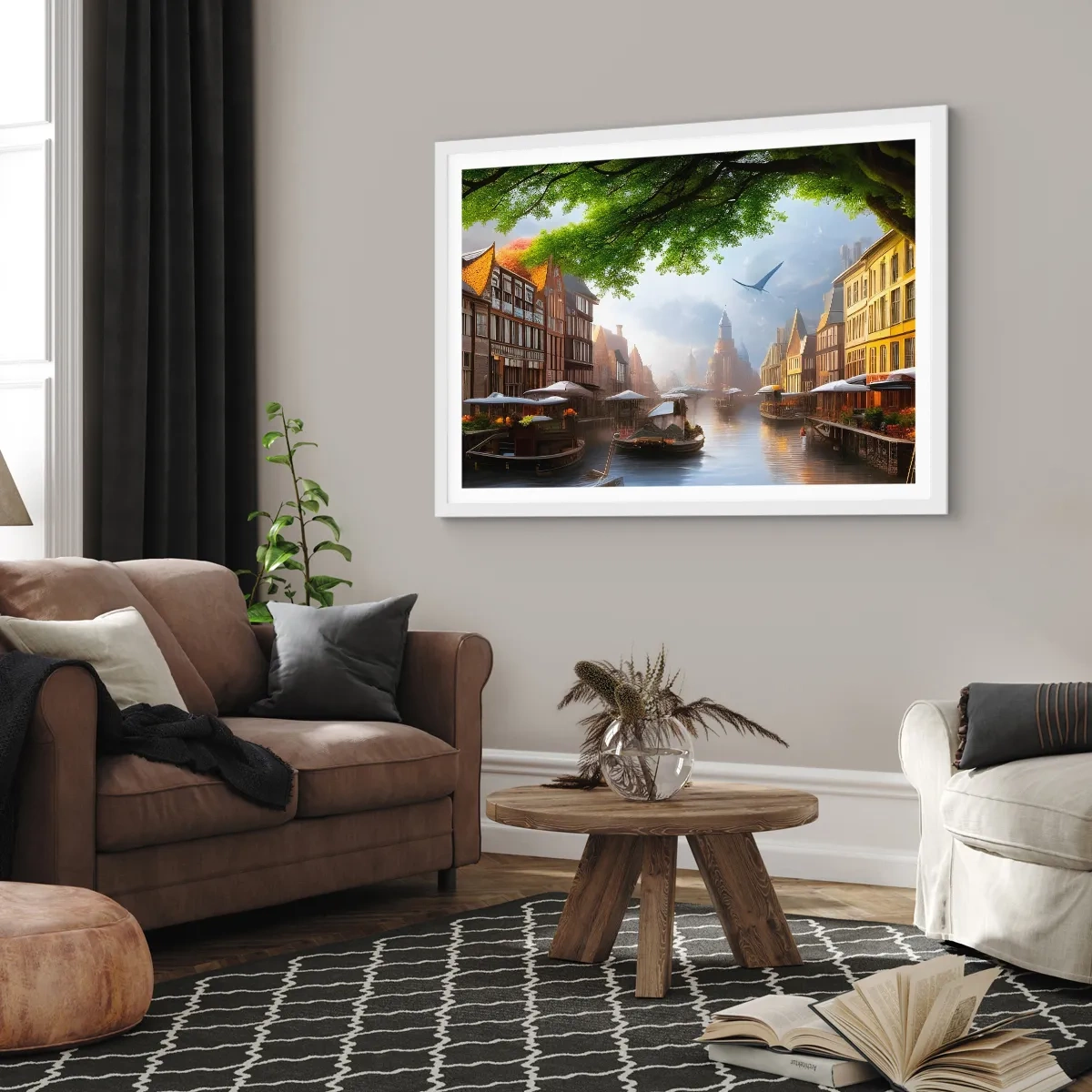 Poster in white frmae - Dutch Urban Landscape - 70x50 cm