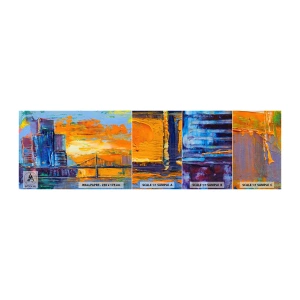 Photo Wallpaper Sample Self-Adhesive Deluxe Sticker - Culture and Nature - Abstraction, City, Piece - 100x30 cm
