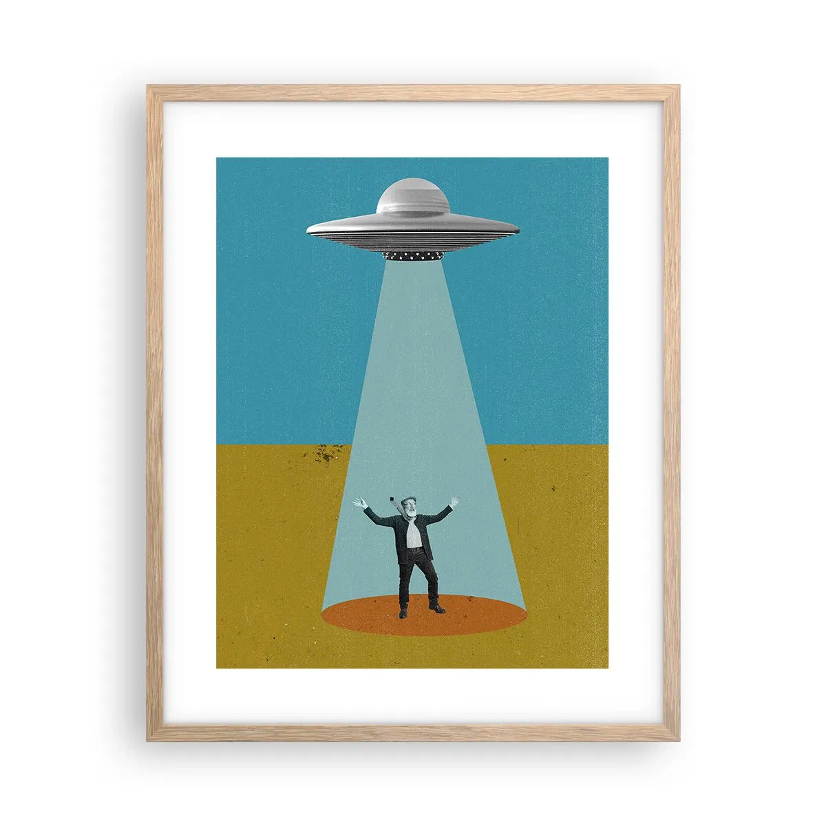 Poster in light oak frame - Close Encounter - 40x50 cm