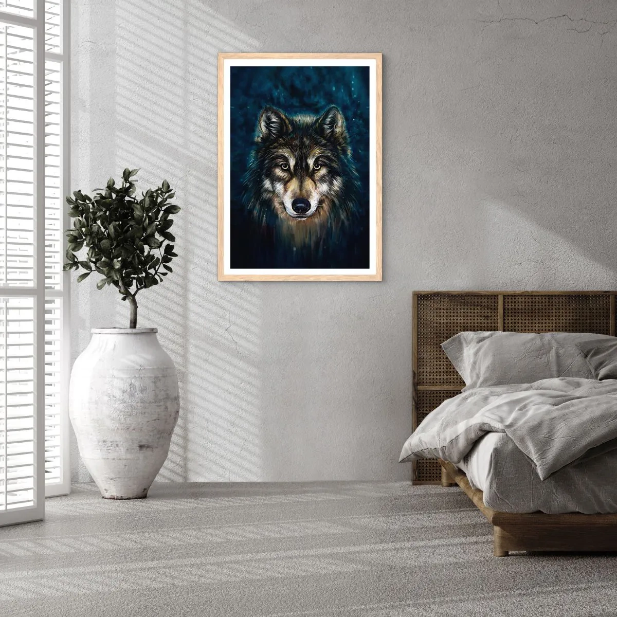 Poster in light oak frame - Alpha? And Omega - 70x100 cm