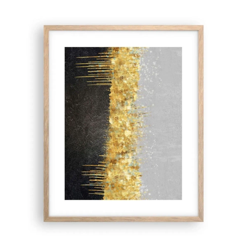 Poster in light oak frame - In and Up - 40x50 cm