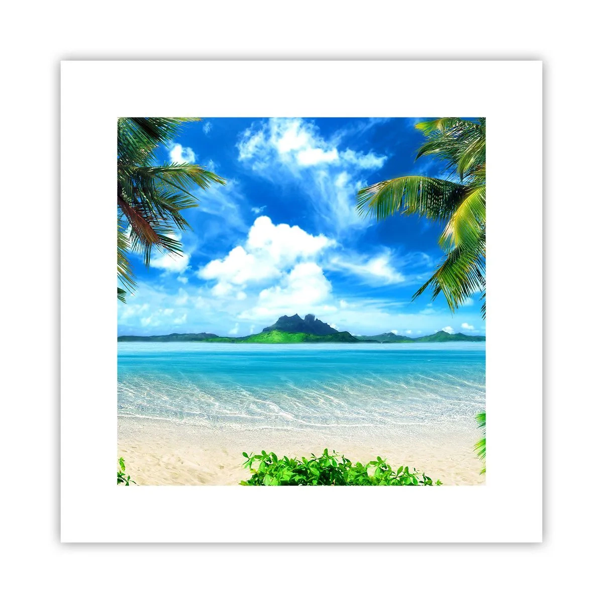 Poster - Blue Tropics - 30x30 cm
