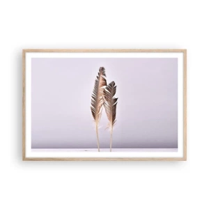 Poster in light oak frame - Against Nothingness - 91x61 cm