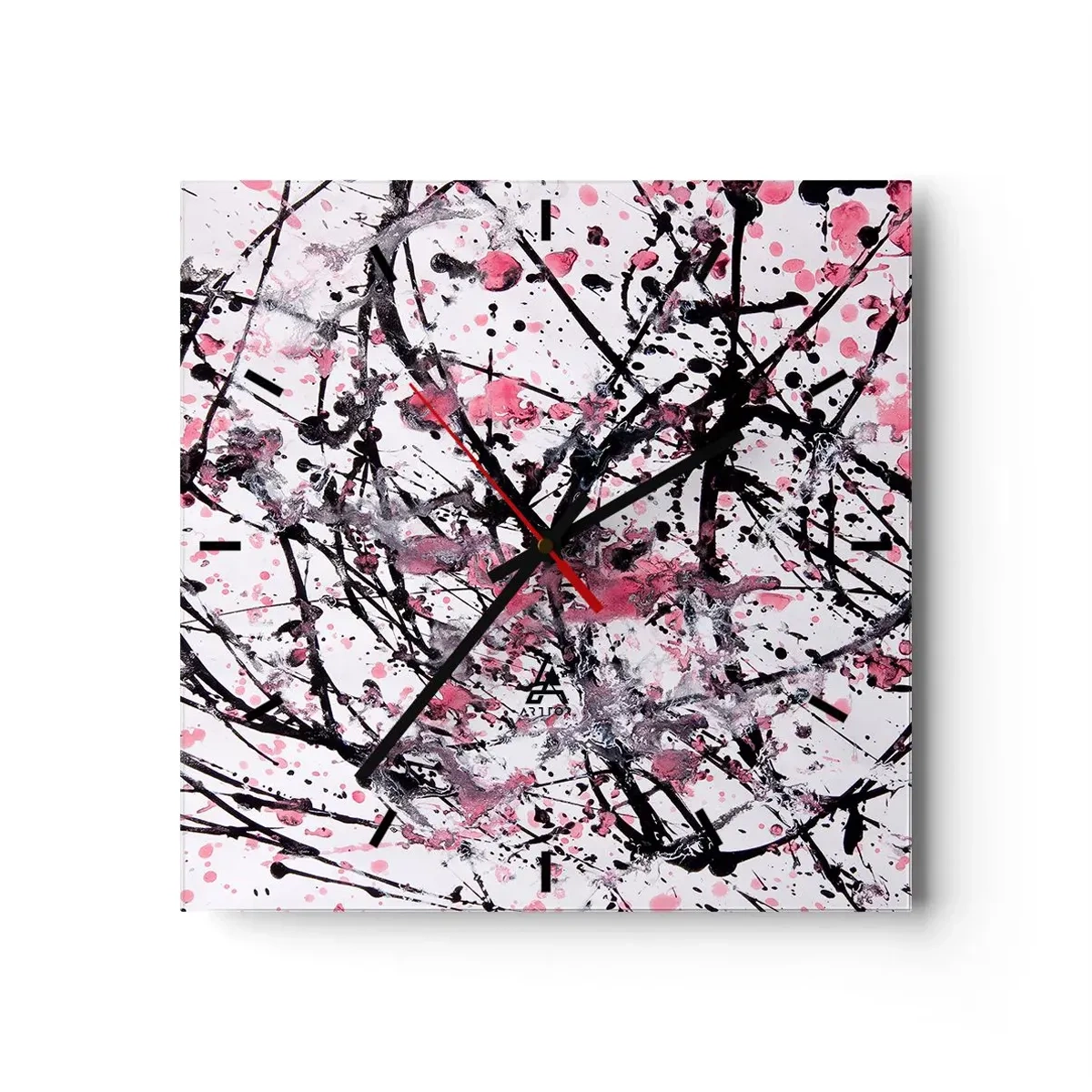 Wall clock - Clock on glass - Fleeting Nature of Life - 30x30 cm