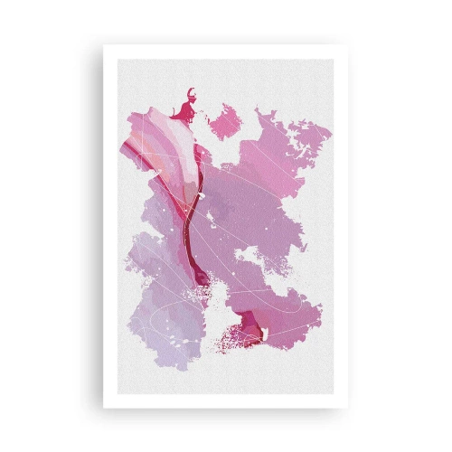 Poster - Map of a Pink World - 61x91 cm