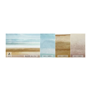 Photo Wallpaper Sample Self-Adhesive Deluxe Sticker - Calming - Abstraction, Coast, Beach - 100x30 cm