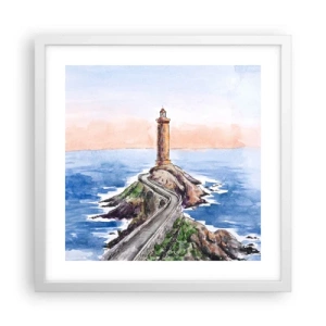 Poster in white frmae - In the Direction of the Sea - 40x40 cm