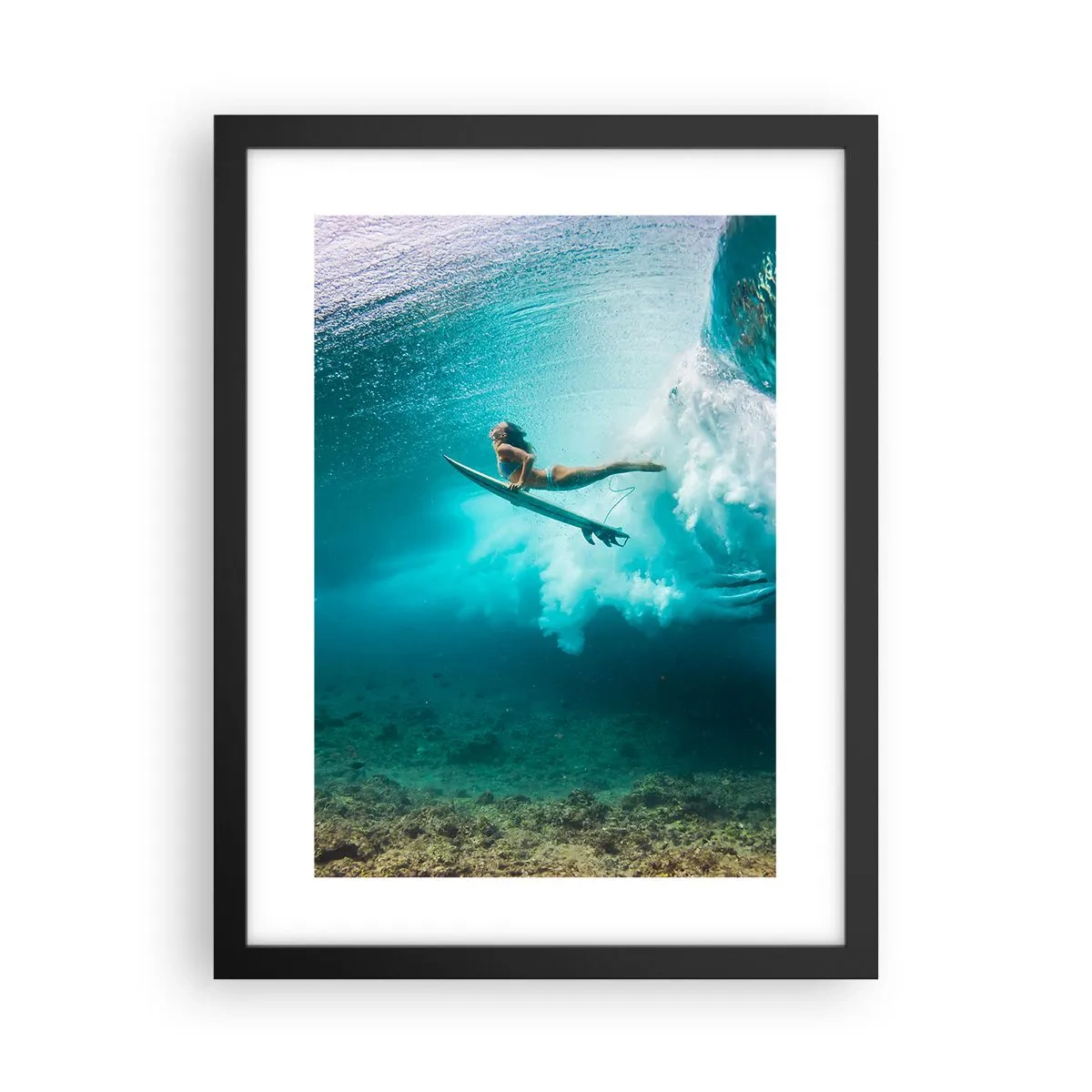 Poster in black frame - Undewater World - 30x40 cm