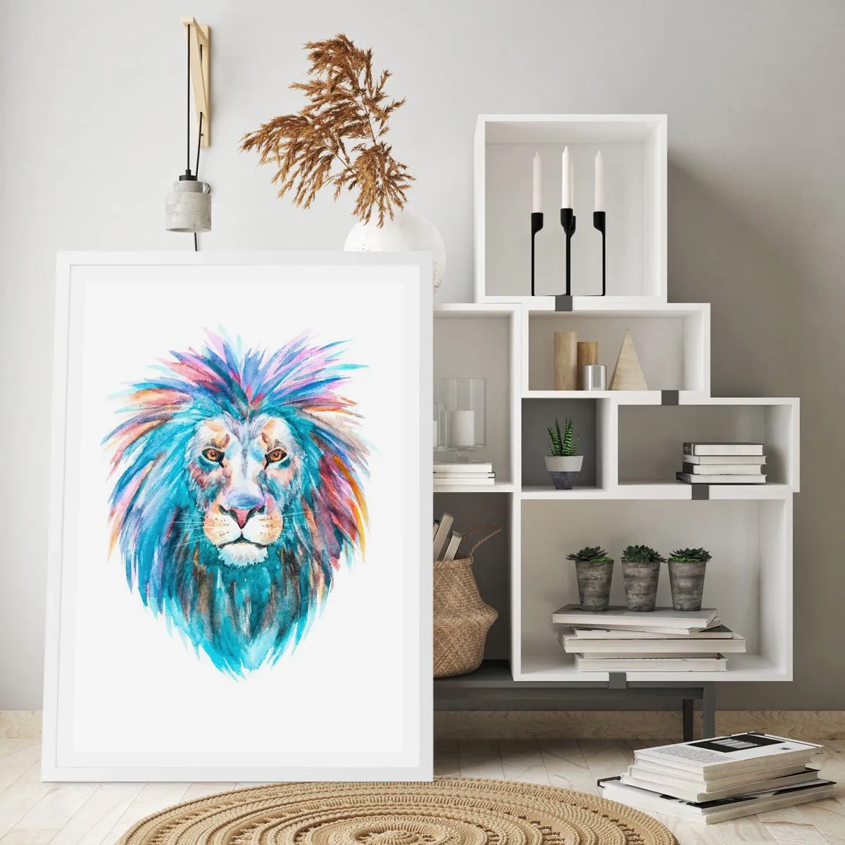 Poster in white frmae - Electrifying Aura - 30x40 cm