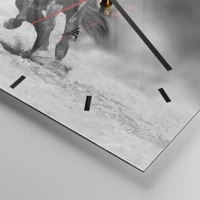 Clock face with lines