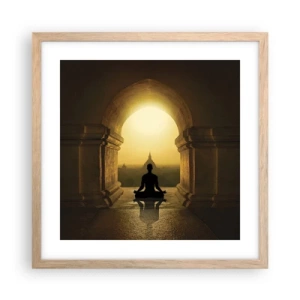 Poster in light oak frame - Full Harmony - 40x40 cm