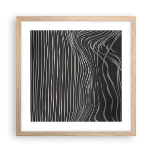 Poster in light oak frame - Rhythm and Accent - 40x40 cm