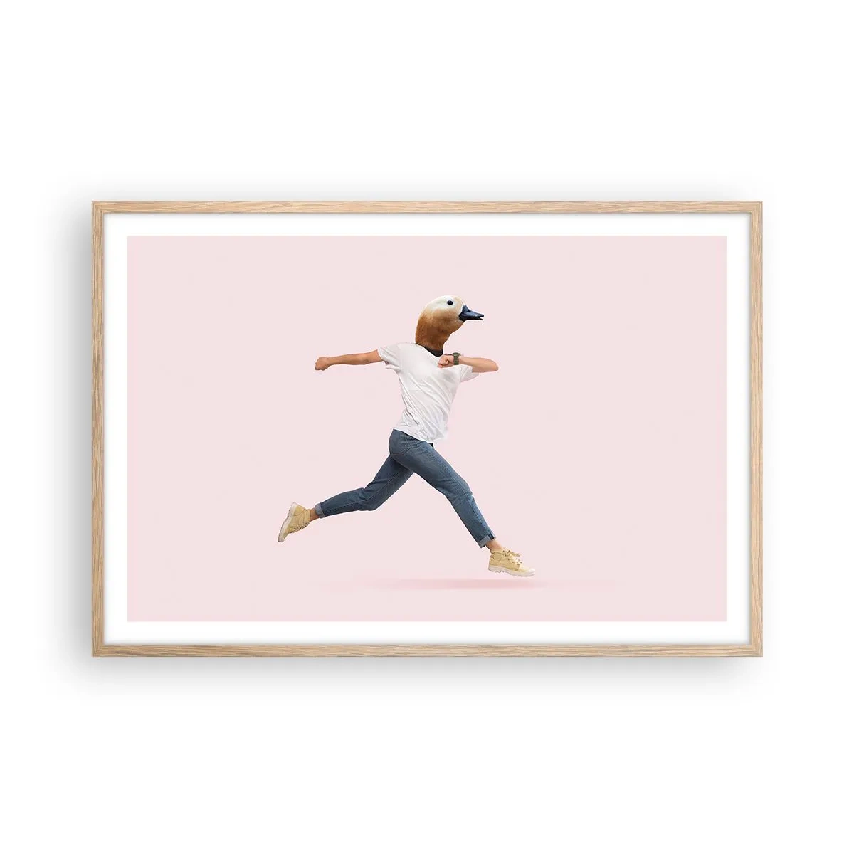 Poster in light oak frame - Pinch of Absurd - 91x61 cm