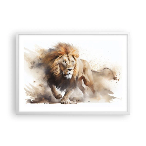 Poster in white frmae - King is on the Move - 70x50 cm